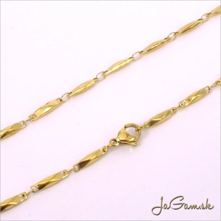 Retiazka 44cm CHIRURGICKÁ OCEĽ zlatá, 1ks (ch1446g)